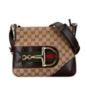 Pre-owned Canvas gucci-bags Gucci Vintage , Beige , Dames