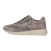 Taupe Suede Lage Top Sneakers Greve , Beige , Heren