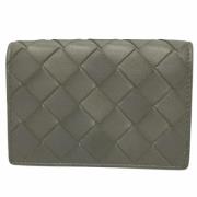 Pre-owned Leather wallets Bottega Veneta Vintage , Gray , Dames