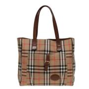 Pre-owned Canvas handbags Burberry Vintage , Beige , Dames