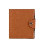 Pre-owned Leather wallets Hermès Vintage , Brown , Dames