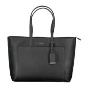 Zwarte Tote Tas met Schouderband Calvin Klein , Black , Dames