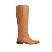 Western Style Leren Laars Malababa , Brown , Dames