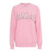 Sporty Deco Sweatshirt Azalea Pink Melange Ball , Pink , Dames