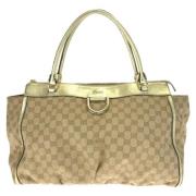 Pre-owned Canvas gucci-bags Gucci Vintage , Beige , Dames