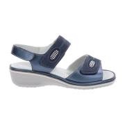 Leren Damesandalen Comfort Stijl Cinzia Soft , Blue , Dames