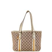 Pre-owned Canvas gucci-bags Gucci Vintage , Beige , Dames