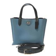 Pre-owned Leather handbags Coach Pre-owned , Blue , Dames