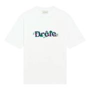 Wit T-shirt met Drôle print Drole de Monsieur , White , Heren