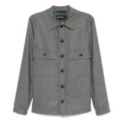 Wollen Shirt Jas Jacob Cohën , Gray , Heren