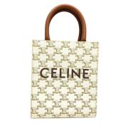 Pre-owned Canvas handbags Celine Vintage , White , Dames