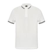 Katoenen poloshirt met logo Emporio Armani , White , Heren