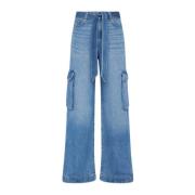 Cargo Palazzo Dream On High Waist Jeans 7 For All Mankind , Blue , Dam...