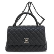 Pre-owned Leather chanel-bags Chanel Vintage , Black , Dames