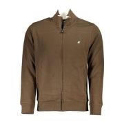 Bruine Katoenen Zip Sweater met Borduurwerk U.s. Polo Assn. , Brown , ...