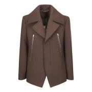 Stijlvolle Jas met Ritssluiting Zakken Acne Studios , Brown , Heren