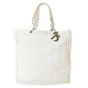 Pre-owned Leather totes Dior Vintage , White , Dames