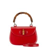 Pre-owned Leather gucci-bags Gucci Vintage , Red , Dames