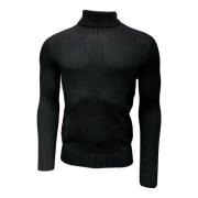 Rainwool Rollneck Sweater Gran Sasso , Black , Heren