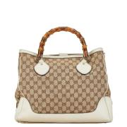 Pre-owned Canvas handbags Gucci Vintage , Beige , Dames