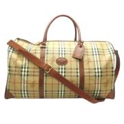 Pre-owned Canvas handbags Burberry Vintage , Beige , Dames