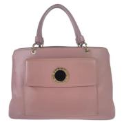 Pre-owned Leather handbags Bvlgari Vintage , Pink , Dames