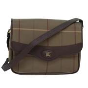 Pre-owned Canvas shoulder-bags Burberry Vintage , Beige , Dames