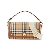 Schoudertas van Eco-Leer met Ruitpatroon Burberry , Beige , Dames