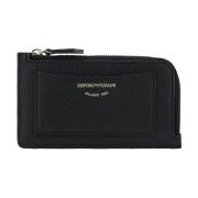 Zwarte Portemonnee met Ritssluiting Emporio Armani , Black , Dames