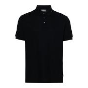 Blauw Gestreept Katoenen Poloshirt Emporio Armani , Blue , Heren