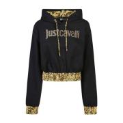 Zwarte Sweatshirt Damesmode Aw24 Just Cavalli , Black , Dames