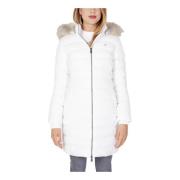 Witte Hoodie met Rits Tommy Hilfiger , White , Dames