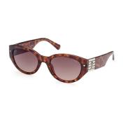 Bruine Teardrop Zonnebril met Contrasterende Details Guess , Brown , U...