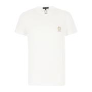 Casual Katoenen T-Shirt Versace , White , Heren