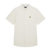 Korte Mouw Katoenen Slub Shirt Lyle & Scott , Beige , Heren