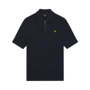 Gestreept Polo Shirt met Textuur Lyle & Scott , Blue , Heren