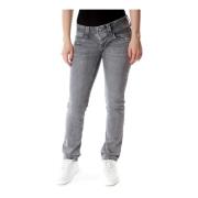 Laagbouw Straight Fit Jeans Pepe Jeans , Gray , Dames