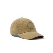 Corduroy Logo Cap Verstelbare Band Clip Stone Island , Beige , Heren