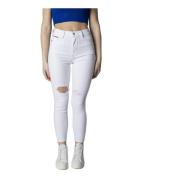 Witte Effen Dames Jeans Lente/Zomer Tommy Hilfiger , White , Dames