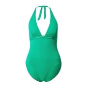 Halter One Piece Badpak Vrouwen Tommy Hilfiger , Green , Dames