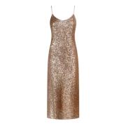 Sequin Midi Jurk Patrizia Pepe , Yellow , Dames