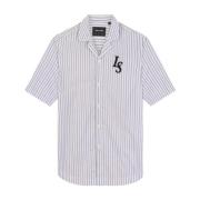 Pinstripe Revere Kraag Shirt Lyle & Scott , White , Heren