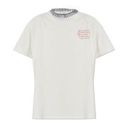 T-shirt met geborduurd patroon Golden Goose , White , Dames