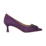 Vierkante Strass Broche Hak Schoen Alma EN Pena , Purple , Dames