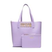 Slot Schets Logo Range Tas Versace Jeans Couture , Purple , Dames