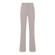 Wijde Tortora Broek met Merklogo Patrizia Pepe , Gray , Dames