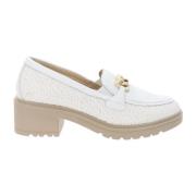 Leren en stoffen damesslippers Igi&Co , White , Dames