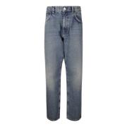 Heren Straight Cotton Jeans Amish , Blue , Heren