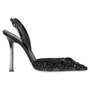 Pre-owned Leather heels René Caovilla Pre-owned , Black , Dames