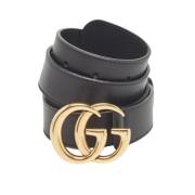 Pre-owned Leather belts Gucci Vintage , Black , Dames